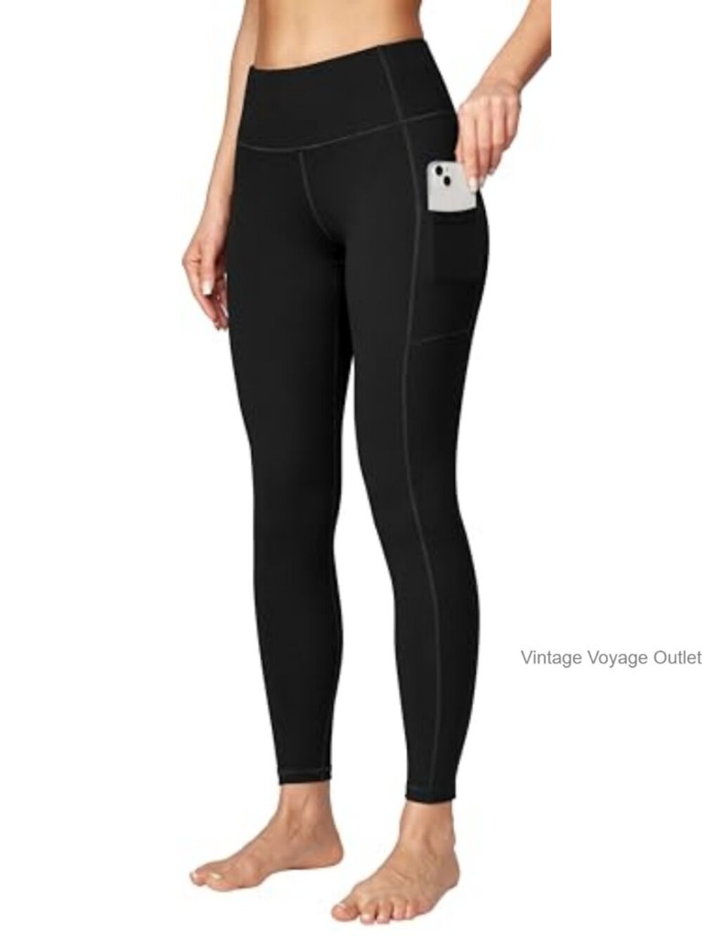 High Waist Compression Yoga Leggings with Pockets Tummy Control Workout Pants